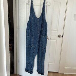 Free People High Roller Denim Overall